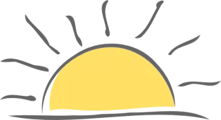 Sun Rising Ocean Stickdatei