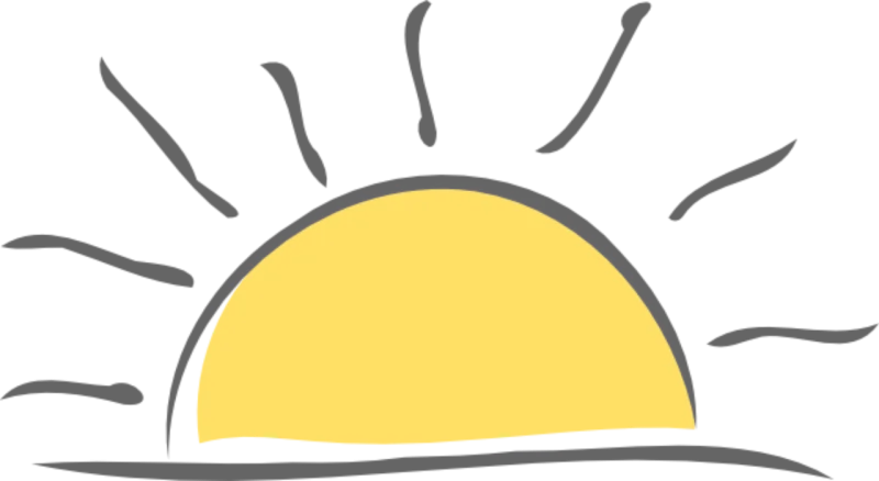 Sun Rising Ocean Stickdatei – Natur