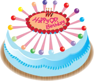 Cake Happy birthday Decorated Stickdatei