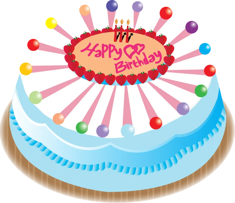 Cake Happy birthday Decorated Stickdatei – Essen & Trinken