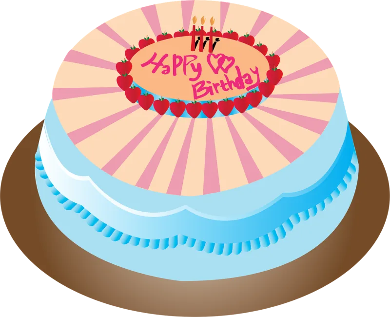 Cake Happy birthday Text Stickdatei – Essen & Trinken