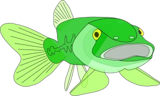 Large-mouth bass Bass Fish Stickdatei