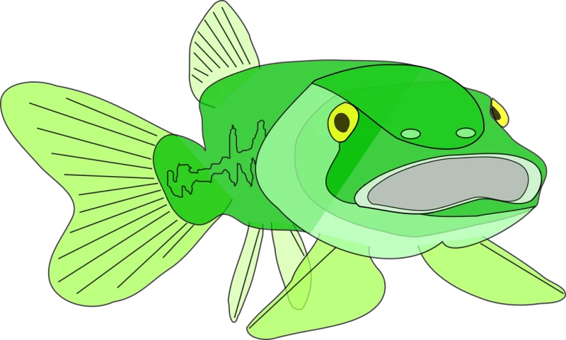 Large-mouth bass Bass Fish Stickdatei – Tiere
