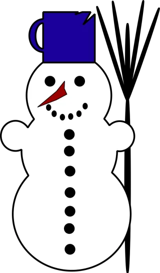 Snowman Carrot Nose Stickdatei
