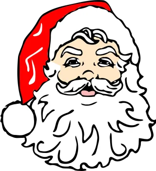 Santa Claus Face Stickdatei
