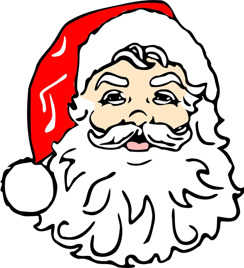 Santa Claus Face Stickdatei – Weihnachten