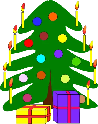 Christmas Tree Decorated Stickdatei