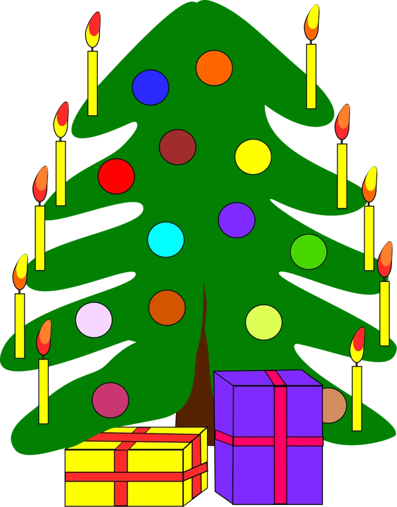 Christmas Tree Decorated Stickdatei – Weihnachten