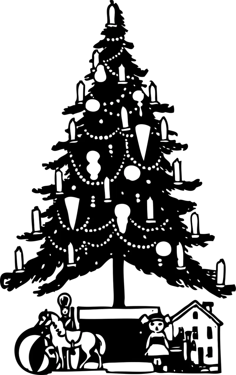 Christmas Tree Nature Stickdatei – Weihnachten
