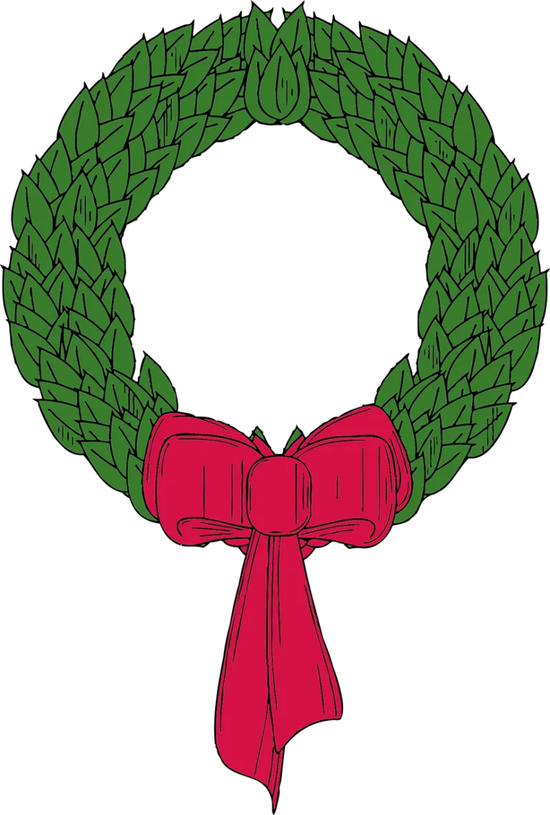 Wreath Bow Greenery Stickdatei – Weihnachten