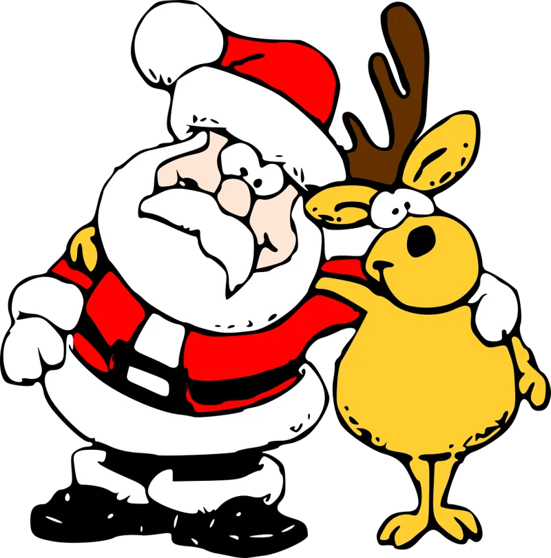 Santa Reindeer Shristmas Stickdatei – Weihnachten