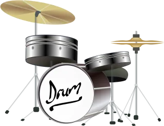Drums Set Instruments Stickdatei