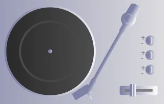 Turntable Disc Music Stickdatei – Musik