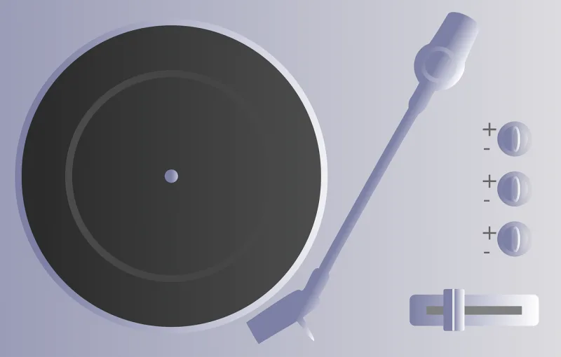 Turntable Disc Music Stickdatei – Musik