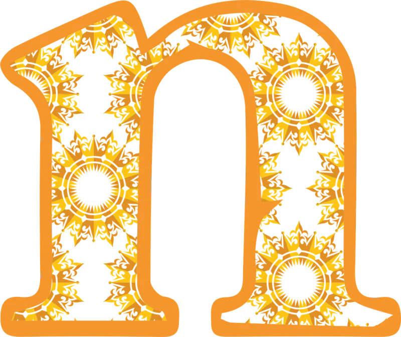 Alphabet Letter Character Stickdatei – Blumen