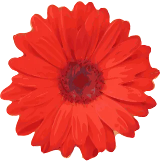 Daisy Flower Red Stickdatei