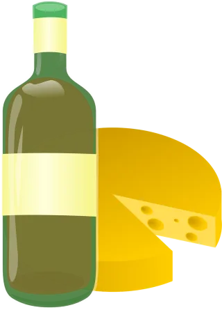 Wine Cheese Bottle Stickdatei