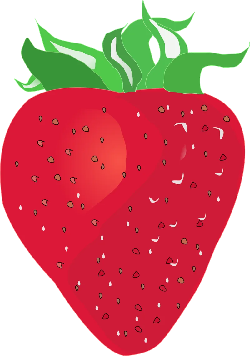 Strawberry Nature Red Stickdatei – Essen & Trinken