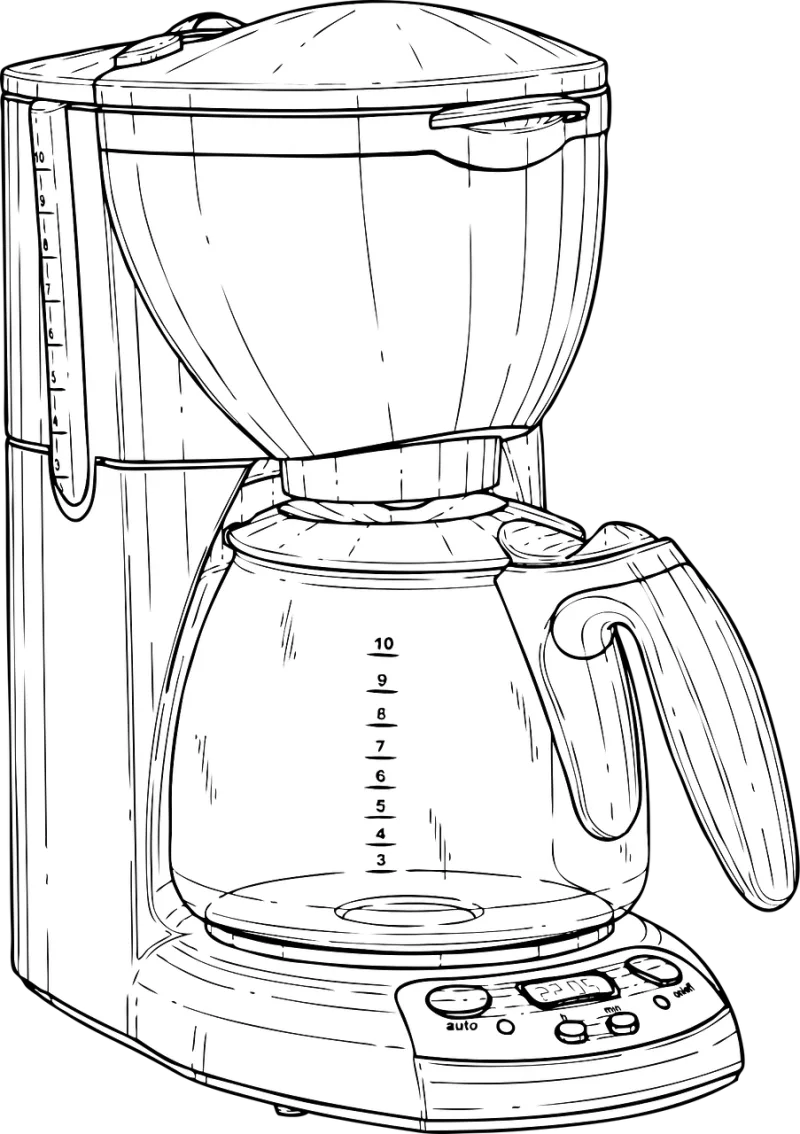 Coffeemaker Automatic Coffee Stickdatei – Essen & Trinken