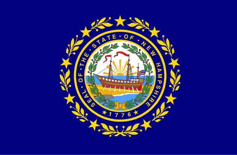 New Hampshire Flag Stickdatei – Fahrzeuge