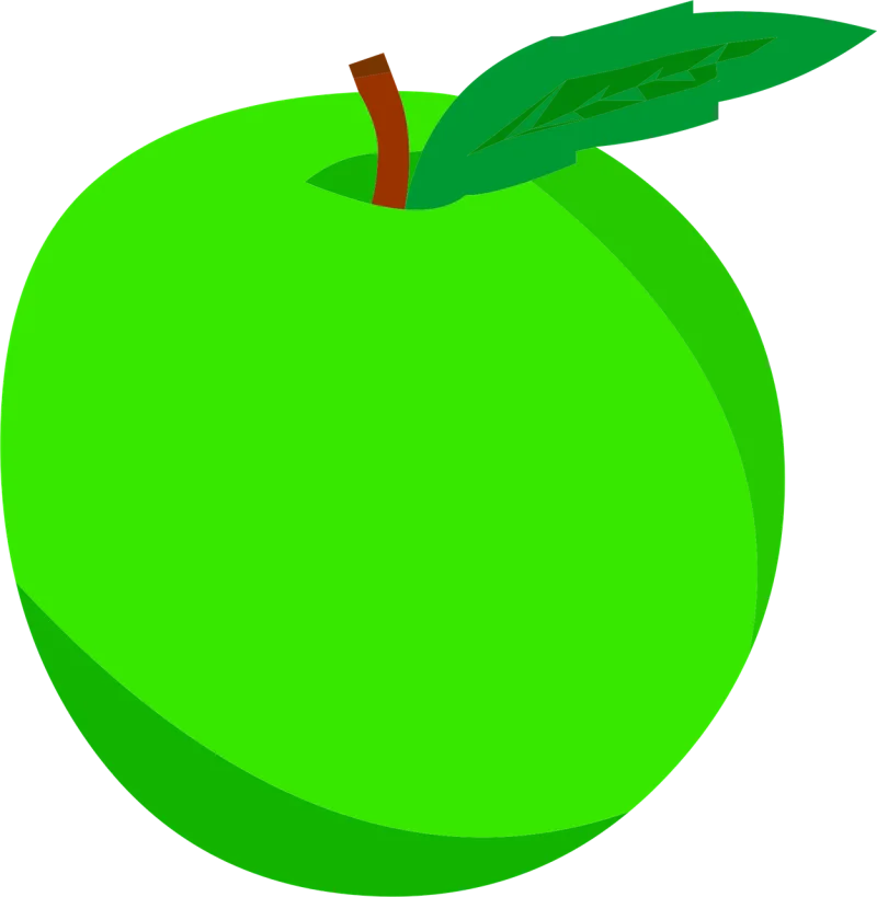 Green Apple Graphic Stickdatei – Essen & Trinken
