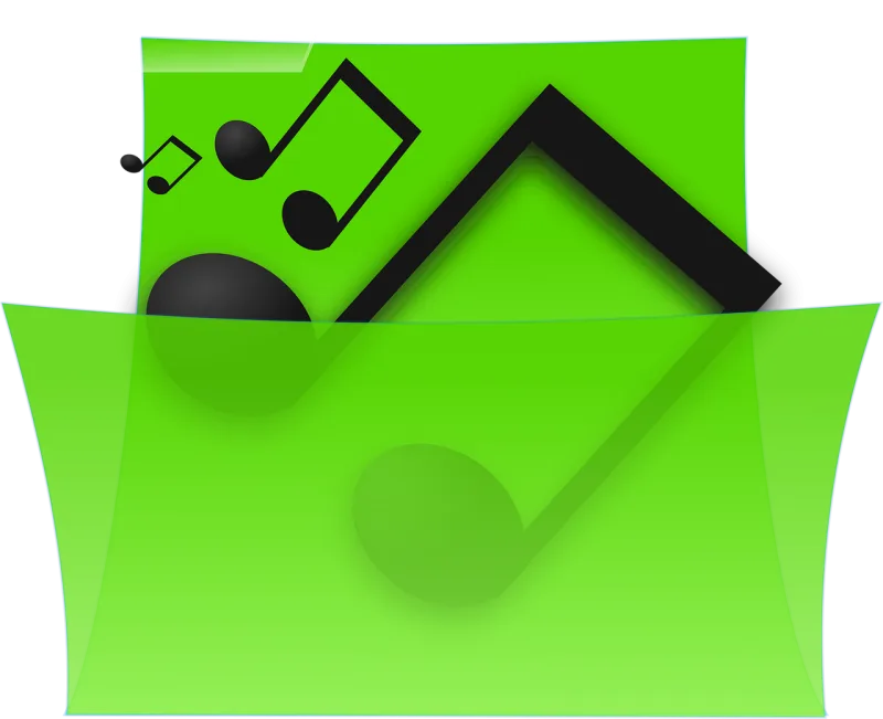 Music Music folder Notes Stickdatei – Musik