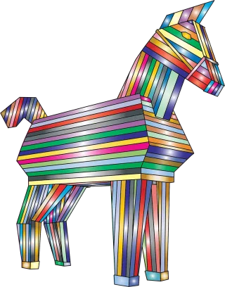 Trojan horse Equine Animal Stickdatei