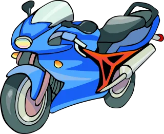 Motorcycles Blue Transportation Stickdatei – Fahrzeuge