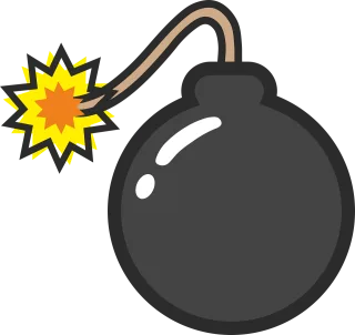 Bomb Comic Explosion Stickdatei
