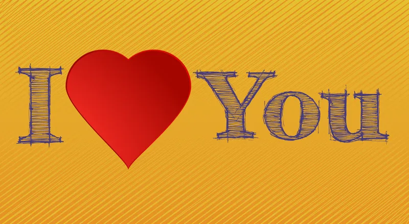 Love I love you Heart Stickdatei – Herzen & Liebe