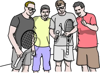 Friends Tennis Play Stickdatei