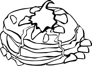 Pancakes Breakfast Food Stickdatei