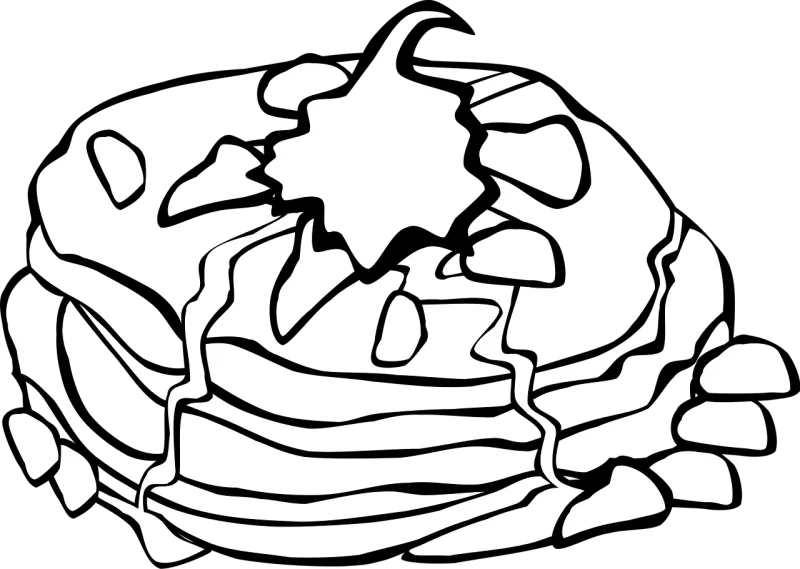 Pancakes Breakfast Food Stickdatei – Essen & Trinken