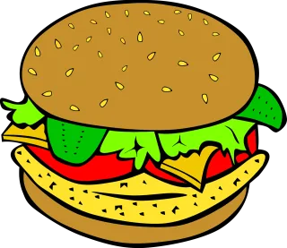 Burger Sandwich Meal Stickdatei