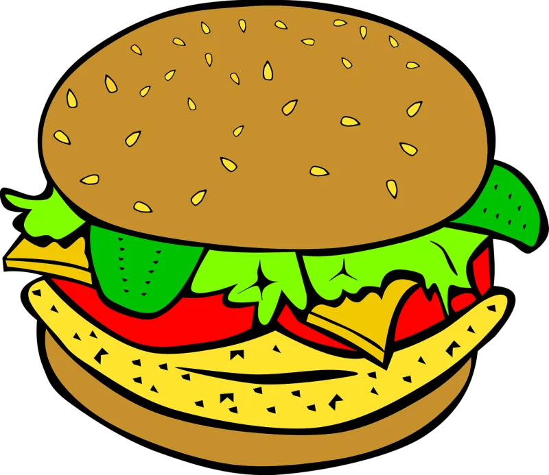 Burger Sandwich Meal Stickdatei – Essen & Trinken