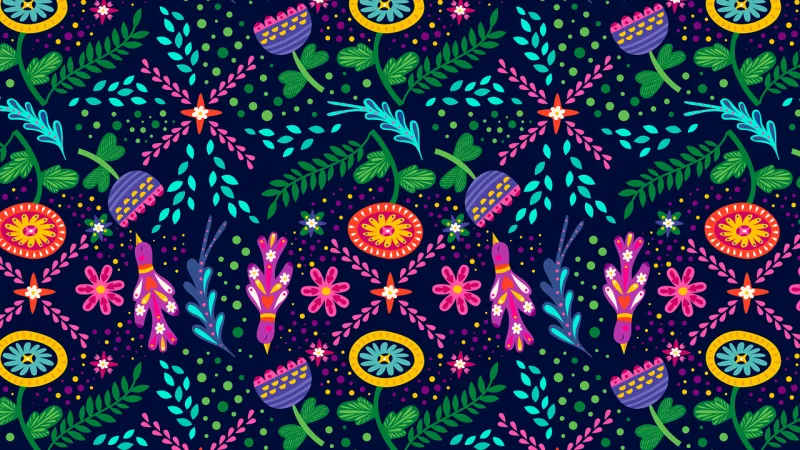 Pattern Nature Design Stickdatei – Blumen