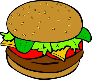 Hamburger Cheeseburger Fast food Stickdatei