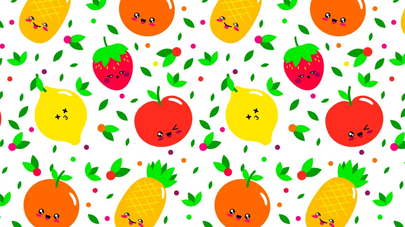 Pattern Fruit Fruits Stickdatei – Essen & Trinken