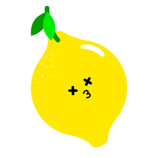Lemon Illustration Fruity Stickdatei
