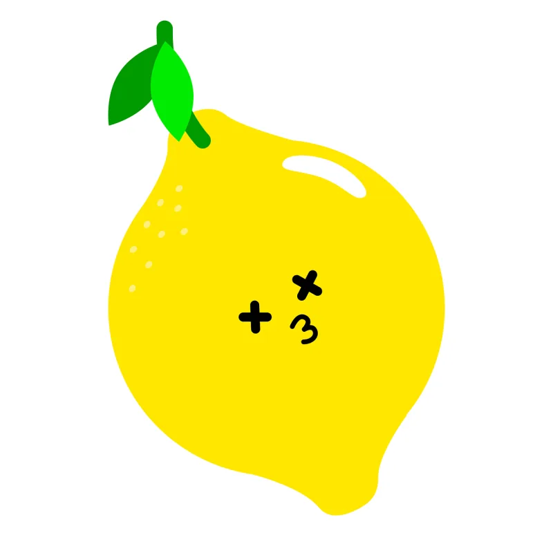 Lemon Illustration Fruity Stickdatei – Essen & Trinken