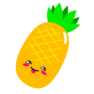 Pineapple Illustration Fruit Stickdatei