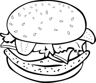 Burger Sandwich Hamburger Stickdatei