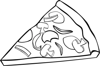 Pizza Slice Toppings Stickdatei