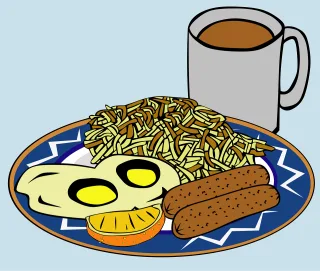 Breakfast Eggs Meal Stickdatei