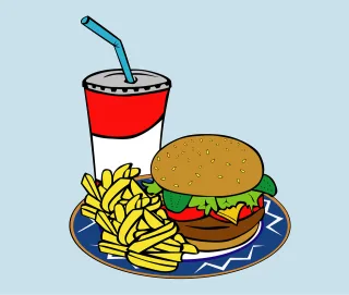 Lunch Meal Burger Stickdatei