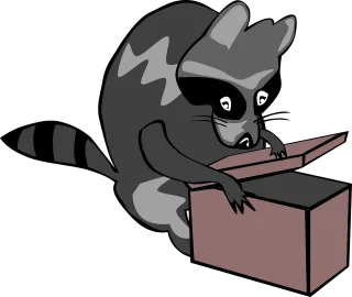 Raccoon Nature Box Stickdatei