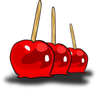 Candied apples Canyd apples Caramel apples Stickdatei – Essen & Trinken