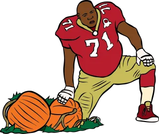 Football Player Quarterback Stickdatei