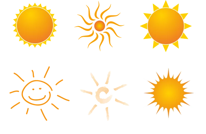 Sun Summer Drawing Stickdatei – Natur