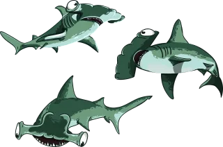 Shark Fish Hammer Stickdatei